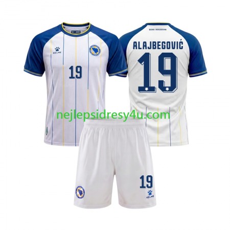 Fotbalový Dres Bosna a Hercegovina Kerim Alajbegovic 19 Dětské Venkovní Mistrovství světa 2026 Fotbalový Dres Bosna a Hercegovina Kerim Alajbegovic 19 Dětské Venkovní Mistrovství světa 2026